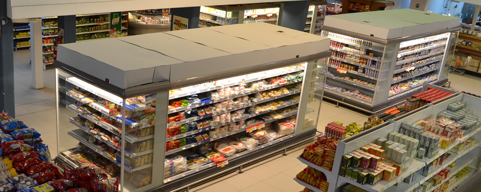 Góndolas de frío con productos frescos de calidad