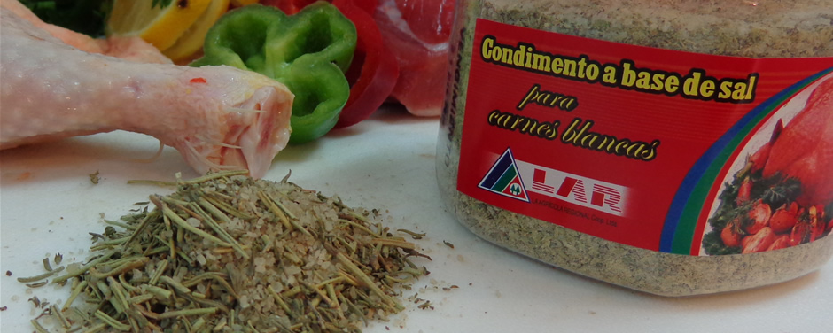 Sales Condimentadas un producto resultado de una correcta dosificación de sal entrefina yodada con especias